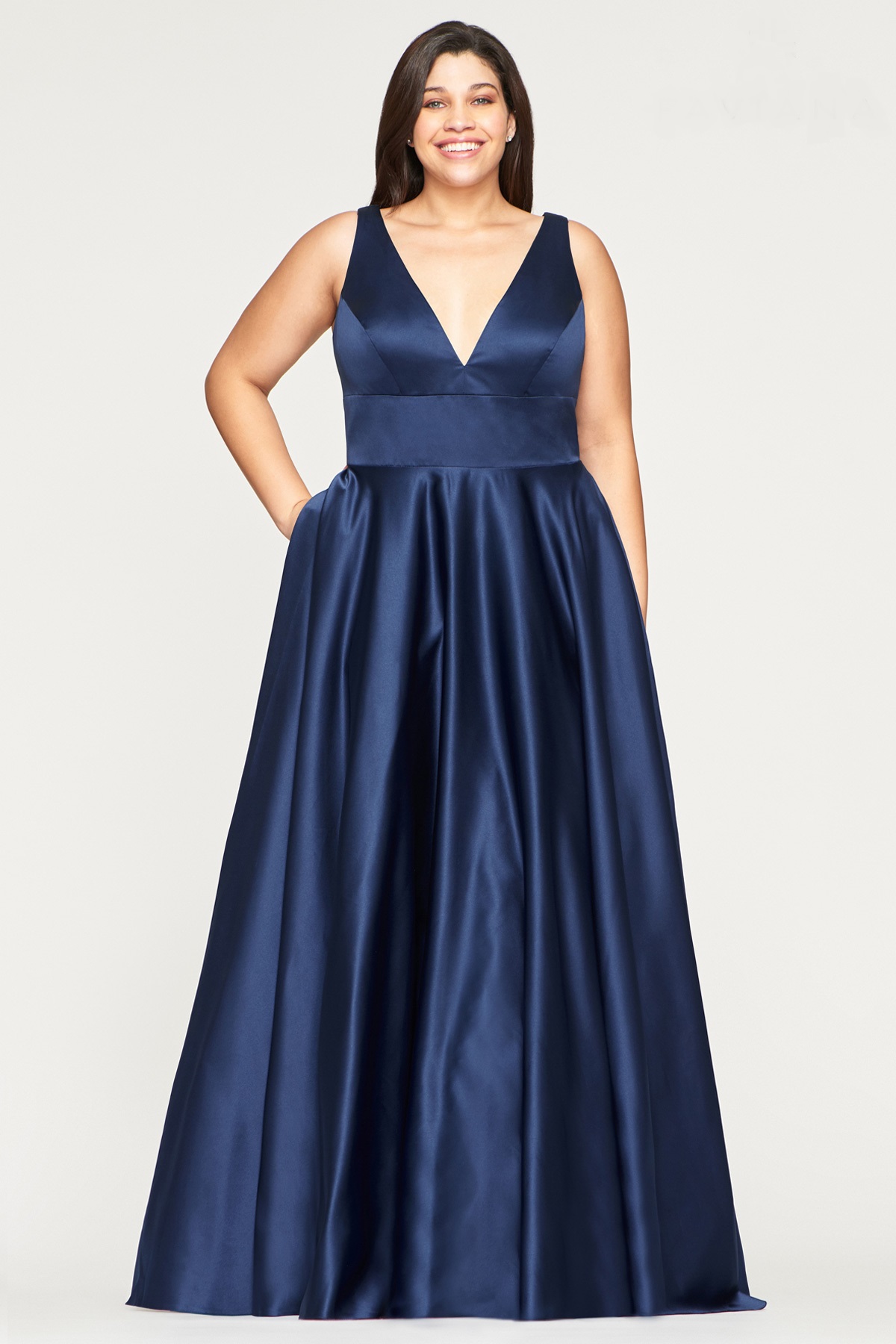 Plus size satin prom dress/ball gown at Ball Gown Heaven
